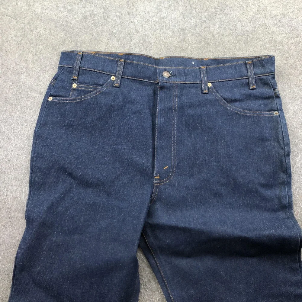 Vintage Levis Jeans Mens 40x36 Dark Wash Orange Tab Saddleman Boot Cut Cowboy